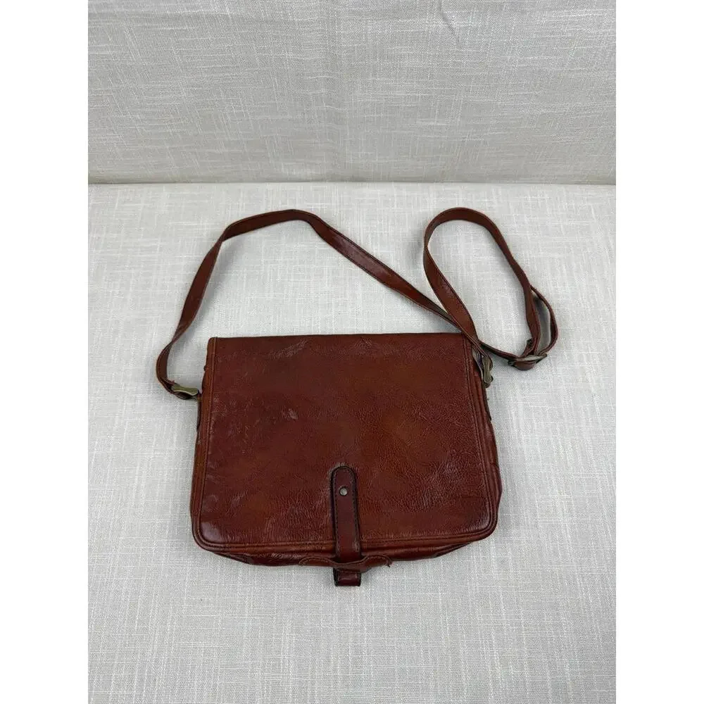 Vintage Brown Leather‎ Womens Shoulder Bag - Picture 2 of 9